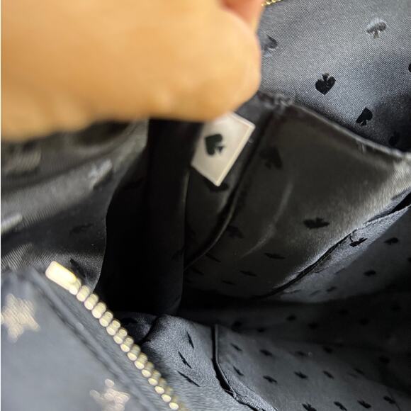 Kate Spade New York Black Star Print Nylon Tote Bag Excellent Condition Preloved - Picture 4 of 6